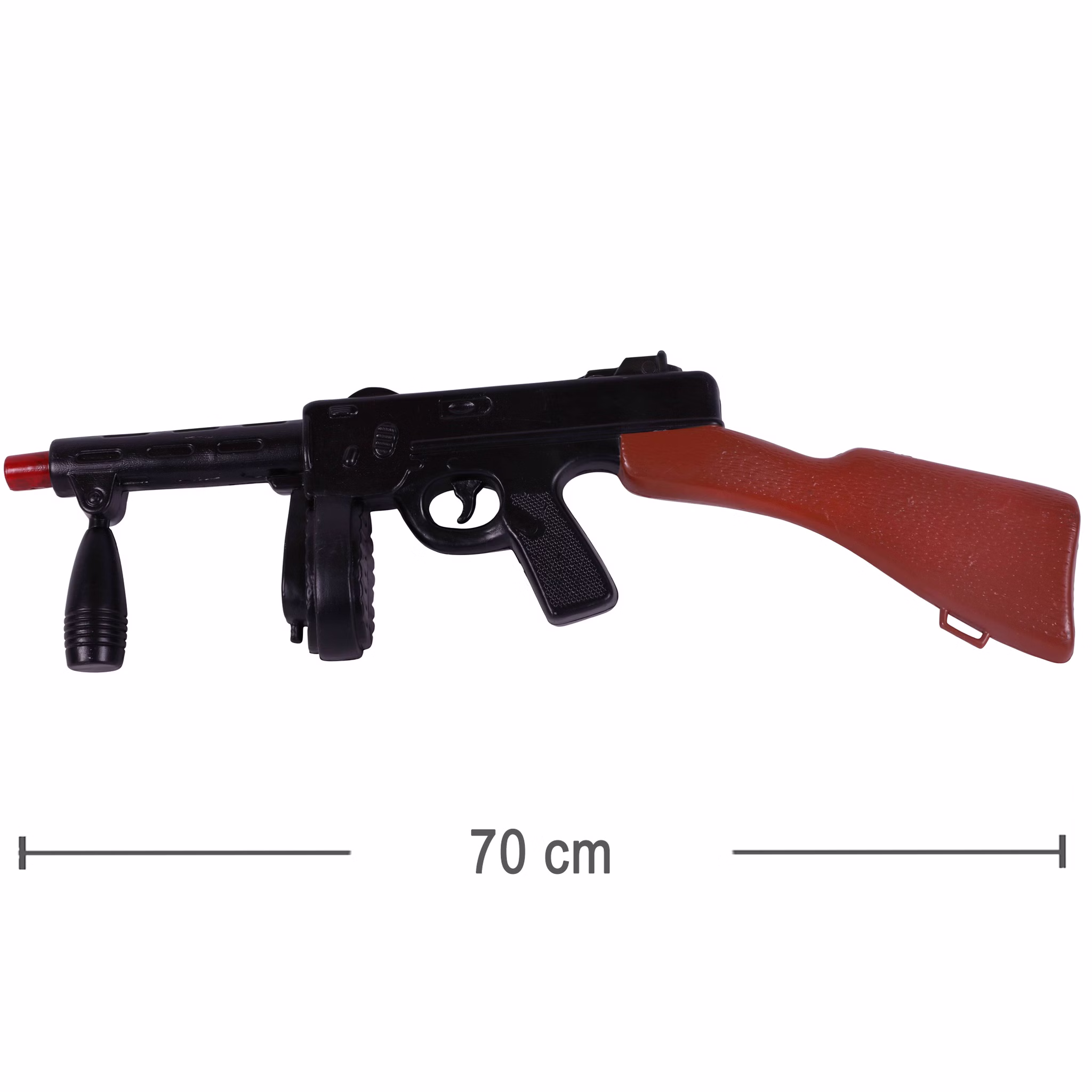 Spielzeug Maschinengewehr Gangster Mafia 70 cm lang Schwarz Kostüm-Zubehör Fasching Karneval Mottoparty Spielzeug Maschinengewehr mit Maßangaben von 70 Zentimeter Länge