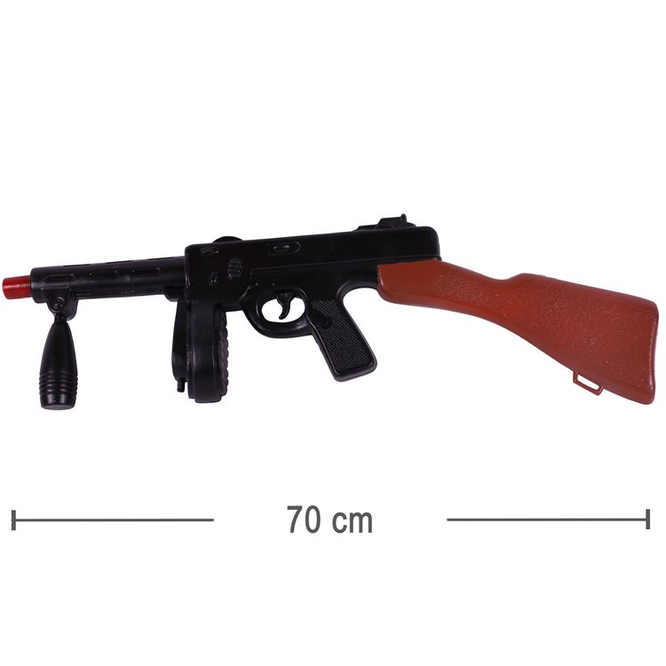 Spielzeug Maschinengewehr Gangster Mafia von der Seite