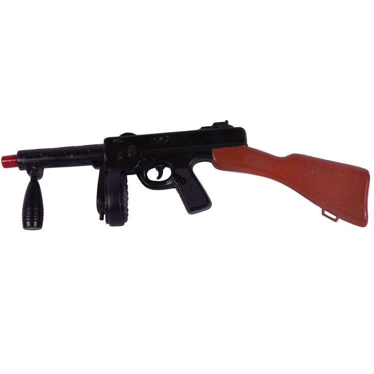 Spielzeug Maschinengewehr Gangster Mafia von der Seite
