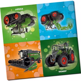 Fendt Traktor Party-Set Landmaschine Party-Deko 65-Teile Trekker-Party Geburtstag party-Zubehör Mottoparty Kindergeburtstag Dekoration Fendt Servietten