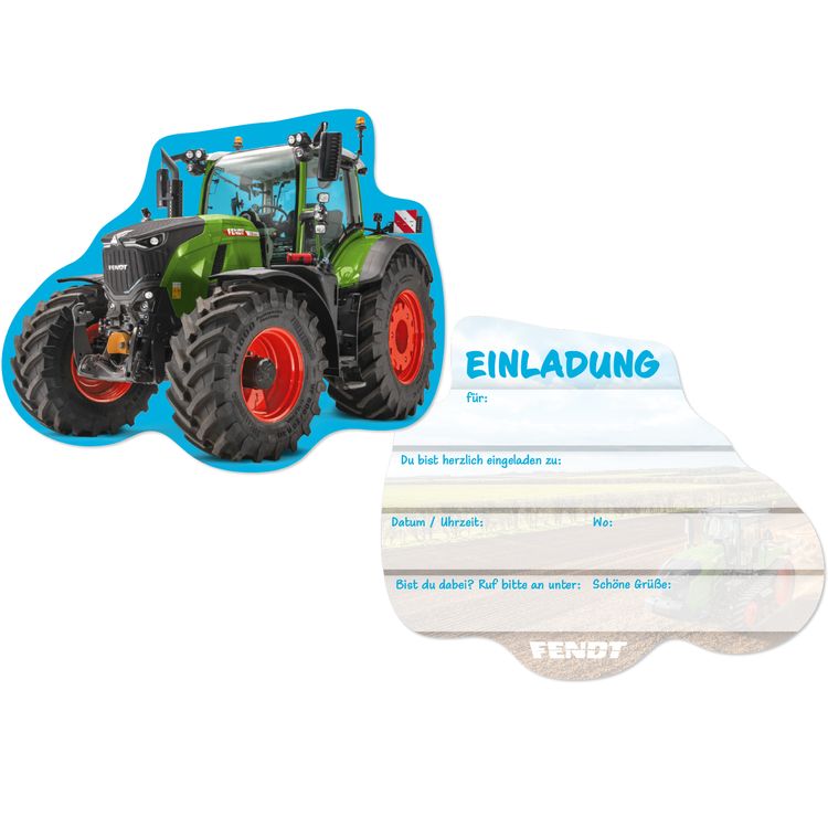 Fendt Traktor Party-Set Landmaschine Party-Deko für Kinder bestehend aus 65 Teilen