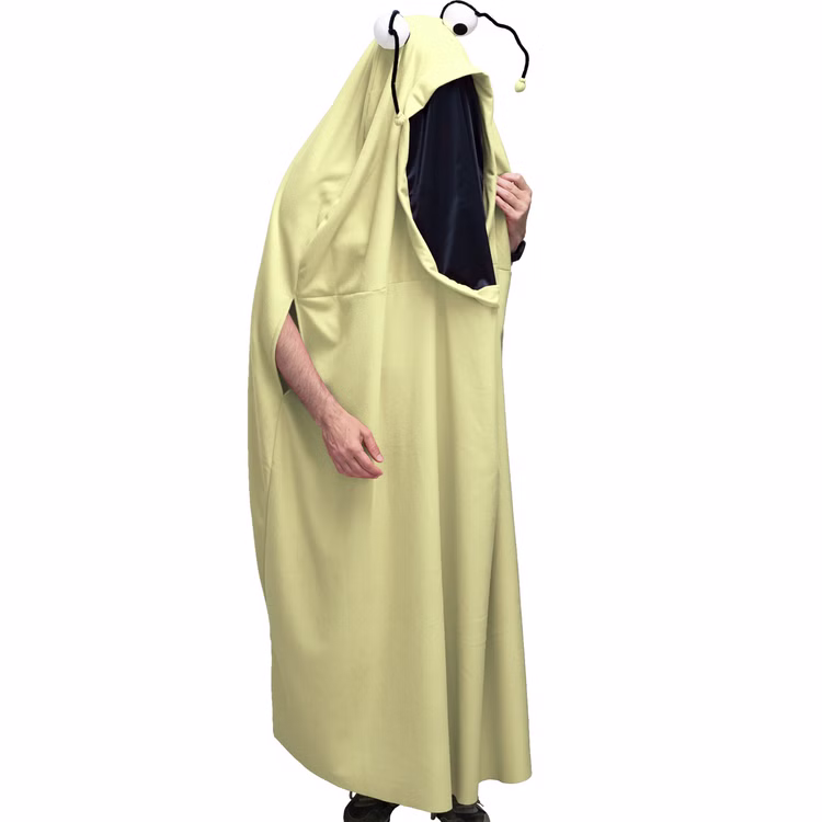 Monster Kostüme Koko Creme Weiß & Kuki Pink für Erwachsene Onesize Damen und Herren Paar- und Gruppenkostüm Fasching Karneval Mottoparty Halloween Eierfarbenes Monster Kostüm seitlich von Vorne
