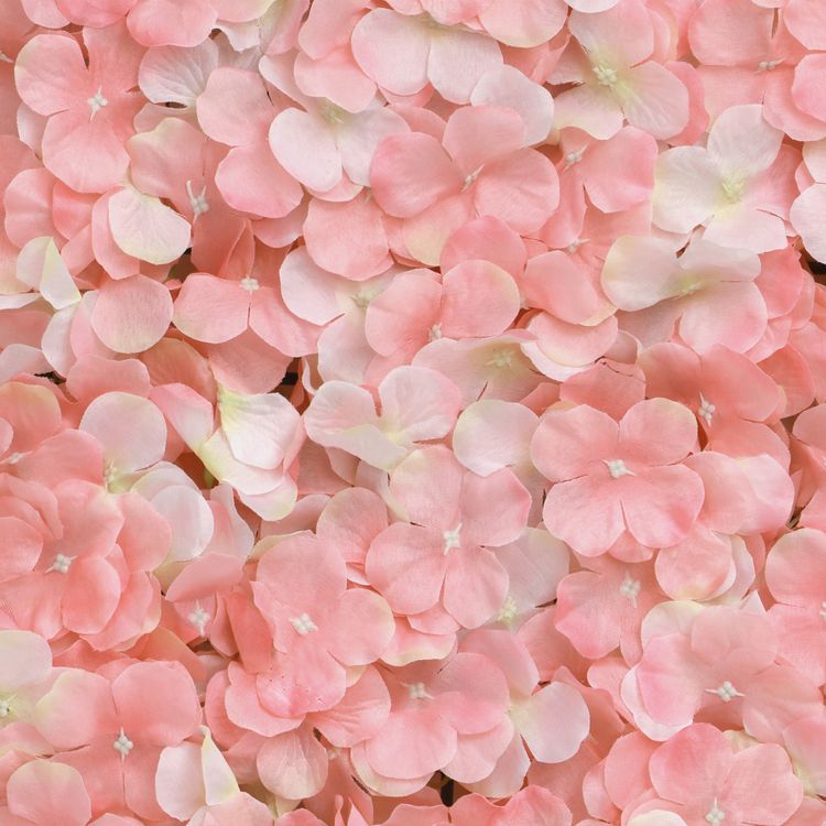 Rosa Hortensien-Blumenpaneel 60x40 cm aus Kunstblumen – dekorative Wanddeko für Hochzeit und Geburtstag.