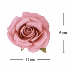 Rosenblüten Altrosa 4er Set 11 x 6 cm Deko Rosenköpfe für Hochzeit Geburtstag Tischdeko Deko-Ideen Kunstblumen Bastelbedarf Altrosa Deko-Rose, Maße 11 x 6 cm, detailreich gestaltet.