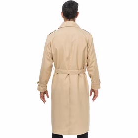 Detektiv Kostüm Inspektor Trenchcoat Mantel Beige für Herren von Hinten