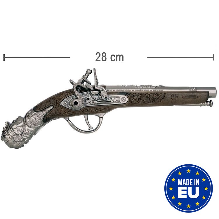 Piraten Pistole Steinschlosspistole von der Seite