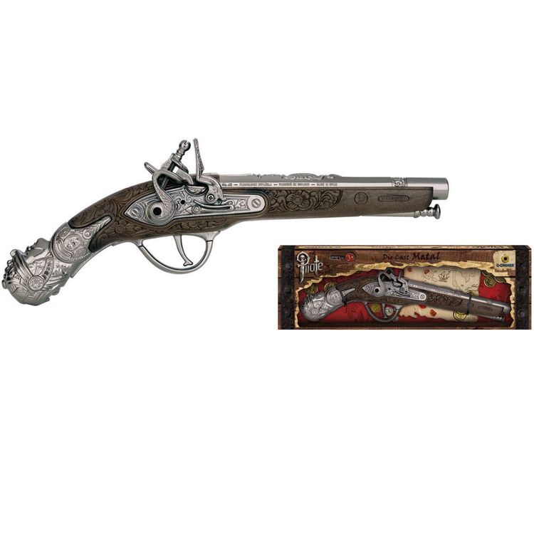 Piraten Pistole Steinschlosspistole von der Seite