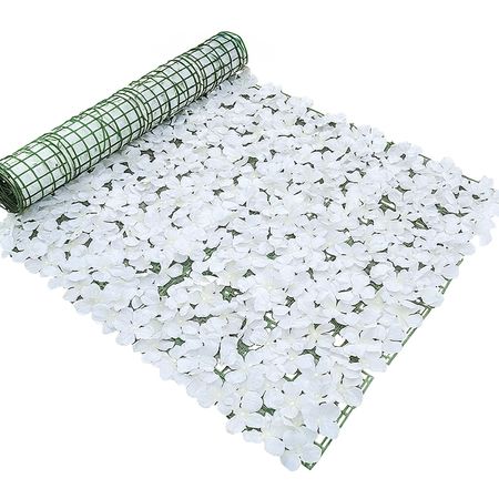 Blumenwand Weiß 100 x 300 cm künstliche Blütenwand Deko Hochzeit & Geburtstag