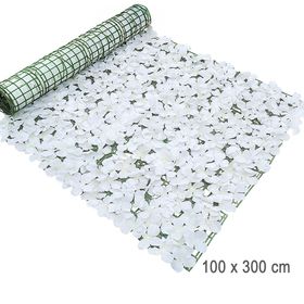 Aufgerollte Blumenwand