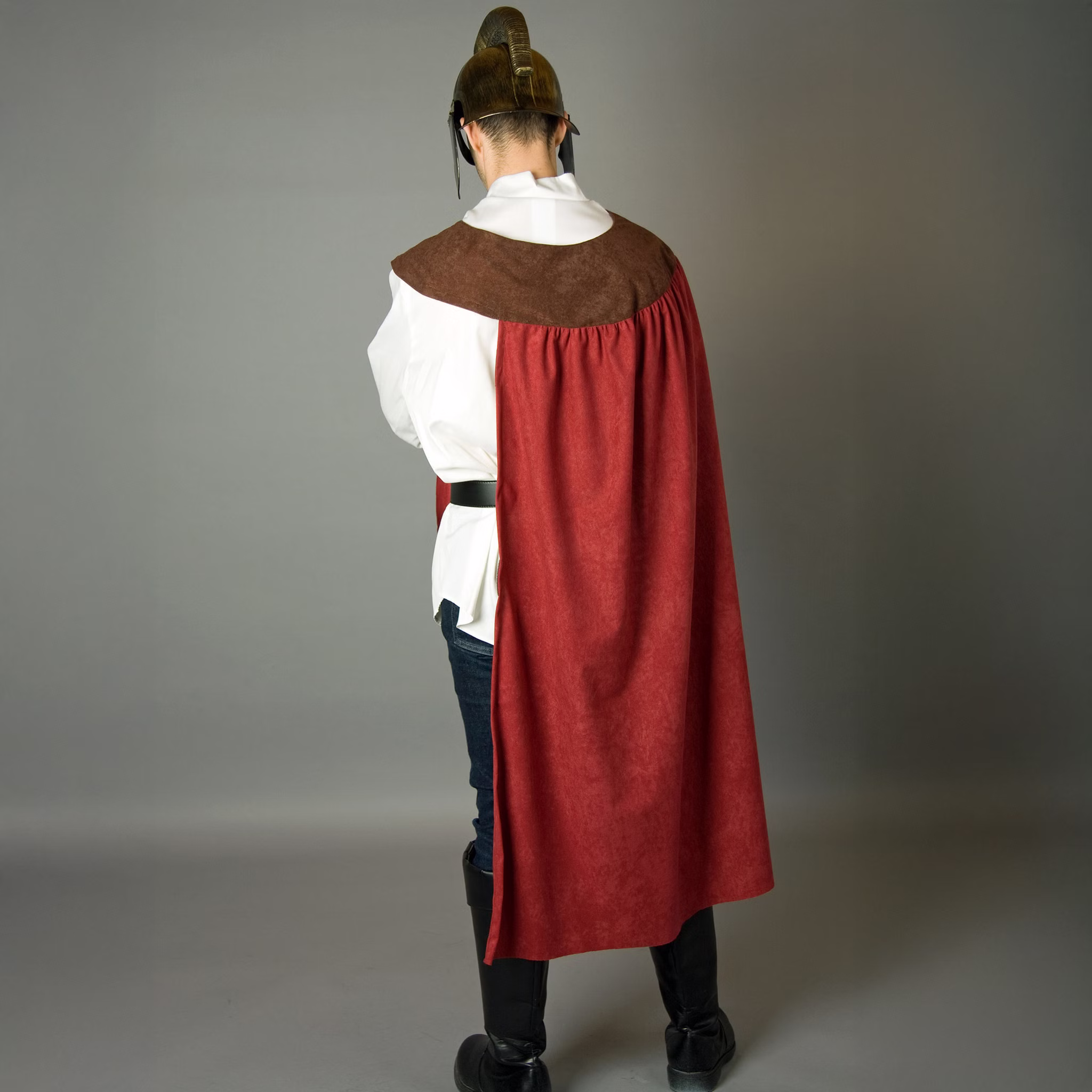 Sankt Martins Kostüm Deluxe teilbarer Umhang mit Helm & Schwert Fasching Karneval Mottoparty Laternenumzug Laternenfest Martinstag Sankt Martin Kostüm für Herren Deluxe leicht seitlich von Hinten