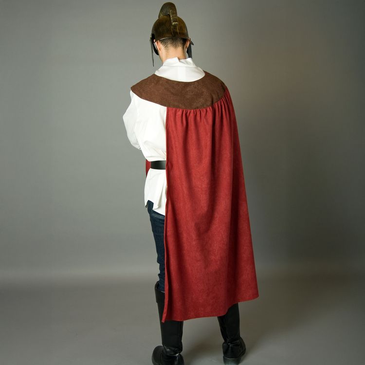 Sankt Martin Kostüm für Herren Deluxe mit teilbarem Umhang Helm und Schwert von Vorne