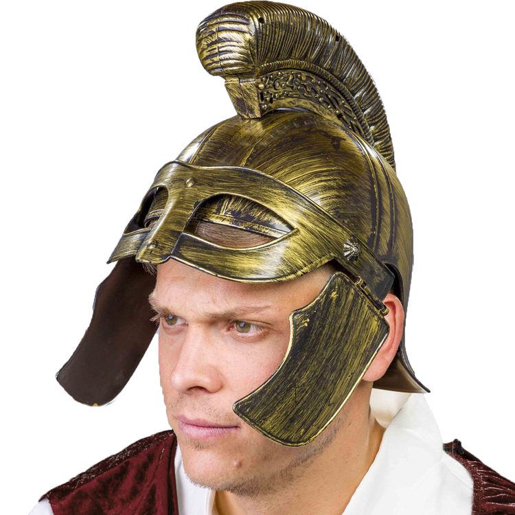 Sankt Martin Kostüm für Herren Deluxe mit teilbarem Umhang Helm und Schwert von Vorne