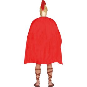 Mann im römischen Gladiator-Kostüm „Gaius“ mit Schwert, Schild und Helm.