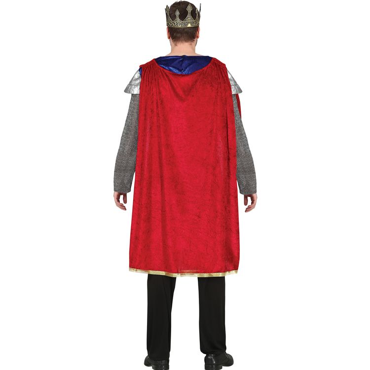 König Kostüm Ritter Löwenherz für Herren Mann im Königskostüm „Ritter Löwenherz“ mit Schwert, Umhang und Krone.