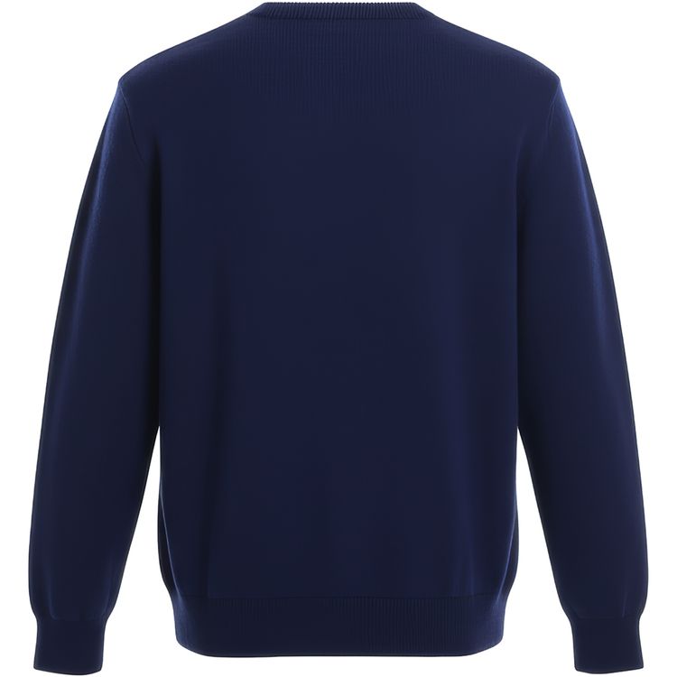 Weihnachtspullover mit Weihnachtsmann Santa für Kinder Junge trägt blauen Weihnachtspullover mit coolem Weihnachtsmann und Sonnenbrille.