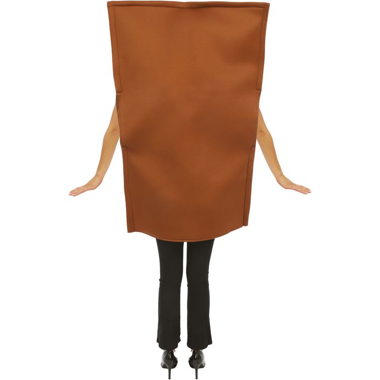 Mona Lisa Kostüm Bild Gemälde für Erwachsene Frau im Mona-Lisa-Kostüm mit klassischem Gemäldedruck, Frontalansicht.