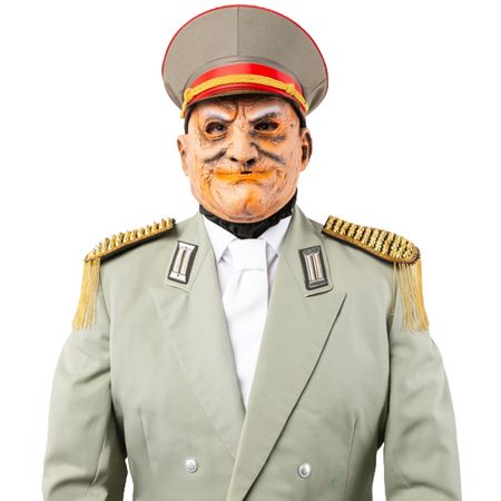 Offiziers-Hut Staatsüberwacher Nostalgie Hut mit rotem Band für Erwachsene