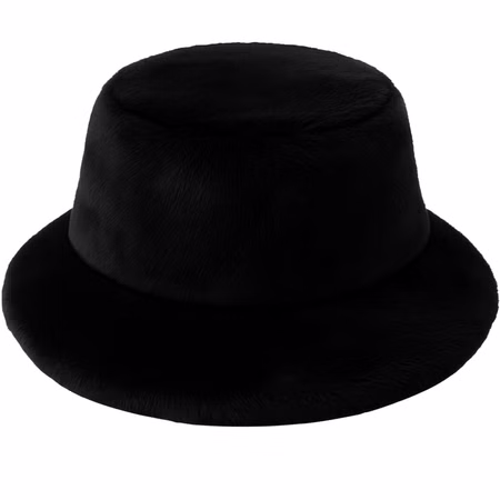 Fischermütze Schwarz Plüsch-Hut für Erwachsene Kostüm-Zubehör 80er 90er Mottoparty Fischerhut Plüschmütze Fasching Karneval Accessoire Schwarze Plüsch-Fischermütze in klassischer Form liegt vor weißem Hintergrund. Der weiche Flor verleiht ihr einen eleganten Glanz.