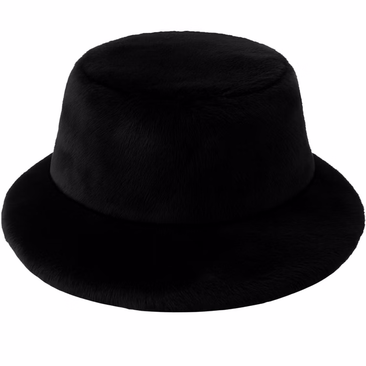 Fischermütze Schwarz Plüsch-Hut für Erwachsene Kostüm-Zubehör 80er 90er Mottoparty Fischerhut Plüschmütze Fasching Karneval Accessoire Schwarze Plüsch-Fischermütze in klassischer Form liegt vor weißem Hintergrund. Der weiche Flor verleiht ihr einen eleganten Glanz.