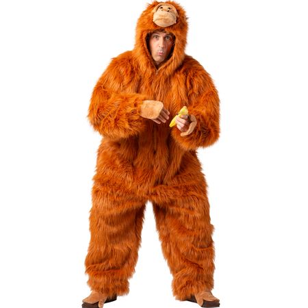 Affen Kostüm Orang Utan Koko Plüschkostüm für Erwachsene