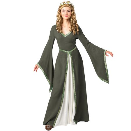 Mittelalter Kostüm Kleid Hedwig mit Trompetenärmeln & Schnürung für Damen