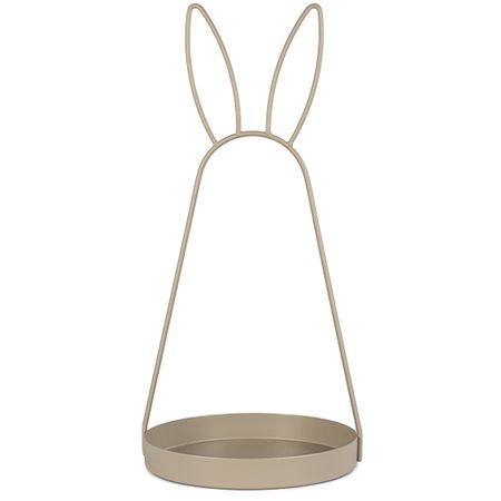 Oster-Deko Serviertablett mit Hasenohren Schale aus Metall 39 cm 