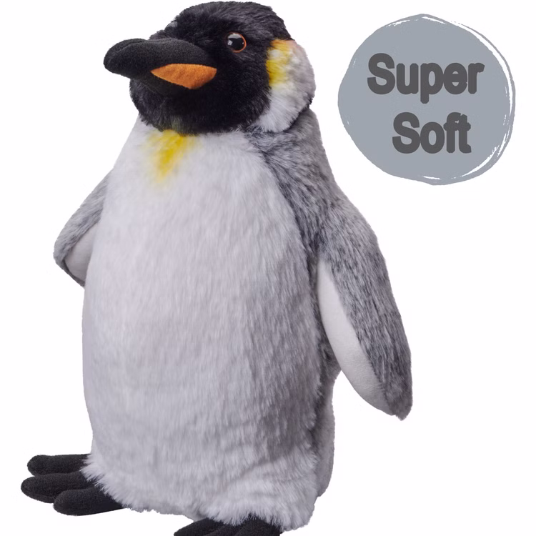 15886-Koenigspinguin-Plueschtier-Pinguin-27-cm-stehend-Kuscheltier-fuer-Kinder_2.jpg Detailansicht des superweichen Plüschmaterials beim Königspinguin Kuscheltier