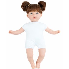 Puppe Vicky 45 cm mit Softbody und Zubehör, Kinderpuppe mit langen Haaren und 5-teiligem Outfit.