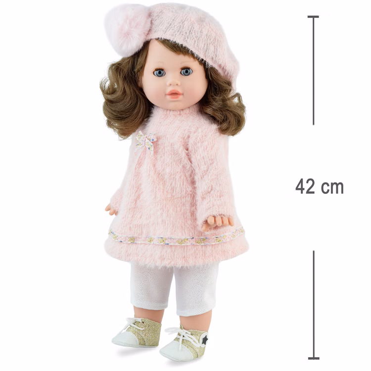 Puppe Stella 42 cm mit Softbody, langen Haaren und Schlafaugen für Kinder Spielpuppe Spielzeug Spielwaren für Kinder Geschenkidee Kinderpuppe Stella mit 42 cm Größe – ideale Spielpuppe für Kinder zum Kuscheln, Anziehen und Rollenspiel.