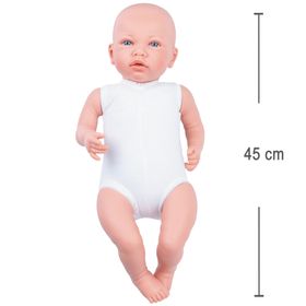 Babypuppen-Set Lia mit 5 Teilen inklusive Schnuller, Windel und Babyflasche, kreative Spielmöglichkeiten.