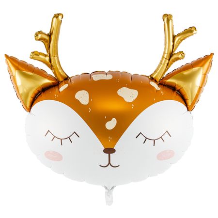 Reh Folienballon Feli das Rehkitz 73 x 64 cm Tierballon Party-Deko