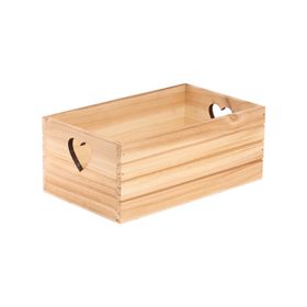 3er Set Holzkisten mit Herzmotiv, drei Größen ineinander gestapelt auf weißem Hintergrund.