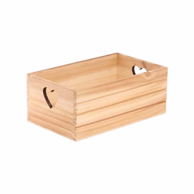 Kleine Holzkiste mit Herz-Ausschnitt, dekorative Box für Geschenke oder kleine Gegenstände.