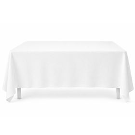 Baumwoll-Tischdecke elfenbein 125 x 240 cm, gewaschen, schlicht, natürliche Tischdeko.