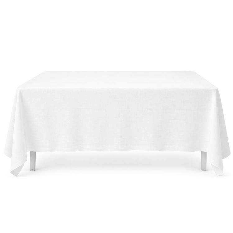 Baumwoll-Tischdecke elfenbein 125 x 240 cm, gewaschen, schlicht, natürliche Tischdeko.