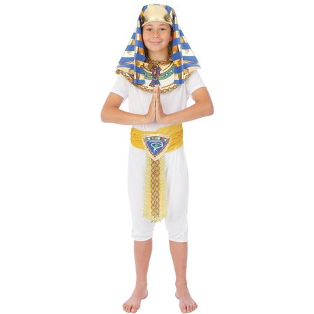 Ägypter Kostüm Kinder Pharao Weiß Gold