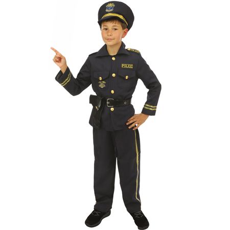 Polizei Kostüm Kinder Polizist Max mit Mütze Uniform Fasching
