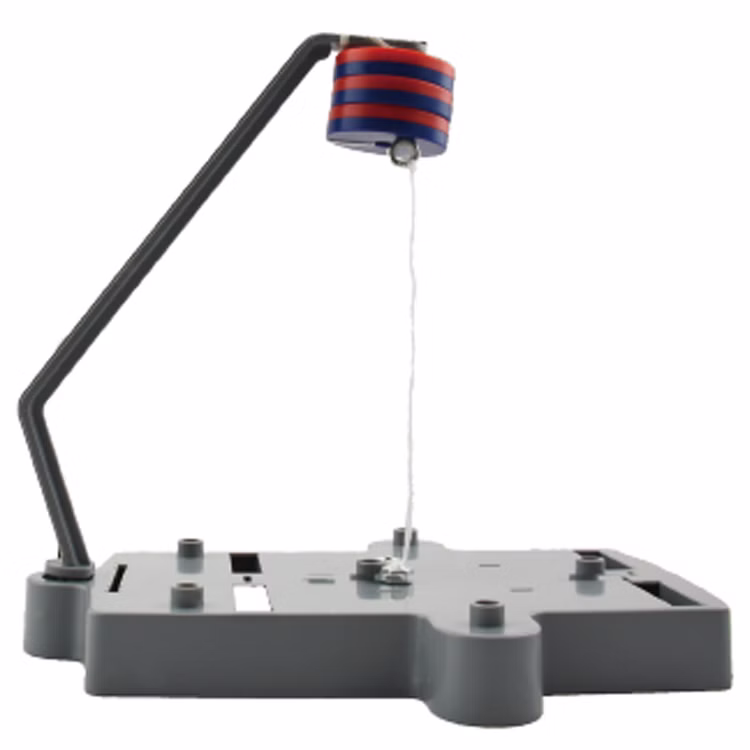 Magnetismus Antigravitation Experiment Magnetisches Schwebeexperiment mit Grundplatte, Halterung und übereinander angeordneten Magneten zum Entdecken magnetischer Kräfte.