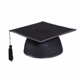 Einfacher Abi-Hut schwarz 59 cm Doktor-Hut Absolventen Kostüm-Zubehör Fasching Karneval Mottoparty Abschluss Bachelor Master Studium College Doktor-Hut