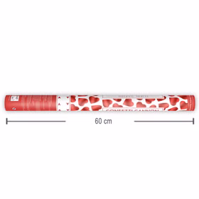 Shooter mit roten Herzen 60cm Konfettikanone Partydeko Partyzubehör Hochzeit Shooter mit roten Herzen 60cm Konfettikanone Partydeko Partyzubehör Hochzeit