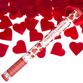 Shooter mit roten Herzen 60cm Konfettikanone Partydeko Partyzubehör Hochzeit Shooter mit roten Herzen 60cm Konfettikanone Partydeko Partyzubehör Hochzeit