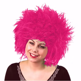 Wuschelkopf Nina pink Kurzhaar Perücke Clown Struwwelpeter freche Göre Fasching