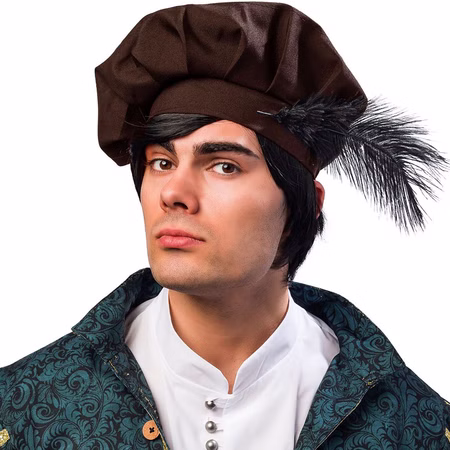 Mittelalter Mütze Barett braun KW 59 cm für Herren Kostüm-Zubehör Burgfest Mittelaltermode Ritterfest Fasching Karneval Mottoparty Accessoire Mittelalter Mütze Barett braun KW 59 cm für Herren Kostüm-Zubehör Burgfest Mittelaltermode Ritterfest Fasching Karneval Mottoparty Accessoire