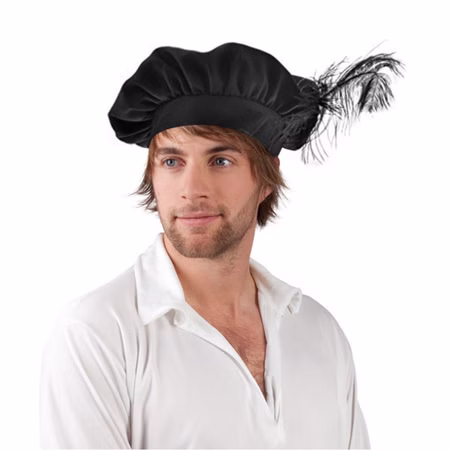 Mittelalter Mütze schwarz Barett KW 59 cm für Herren Kostüm-Zubehör Fasching Karneval Mottoparty Mittelaltermode Mittelalterfest Ritterfest Accessoire Kopfbedeckung Mittelalter Mütze schwarz Barett KW 59 cm für Herren Kostüm-Zubehör Fasching Karneval Mottoparty Mittelaltermode Mittelalterfest Ritterfest Accessoire Kopfbedeckung