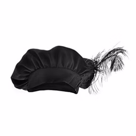 Mittelalter Mütze schwarz Barett KW 59 cm für Herren Kostüm-Zubehör Fasching Karneval Mottoparty Mittelaltermode Mittelalterfest Ritterfest Accessoire Kopfbedeckung