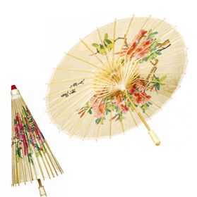 Schirm aus Papier Japan China 86 cm Geisha Papierschirm Kostüm-Zubehör Fasching Karneval Mottoparty Requisite Accessoire