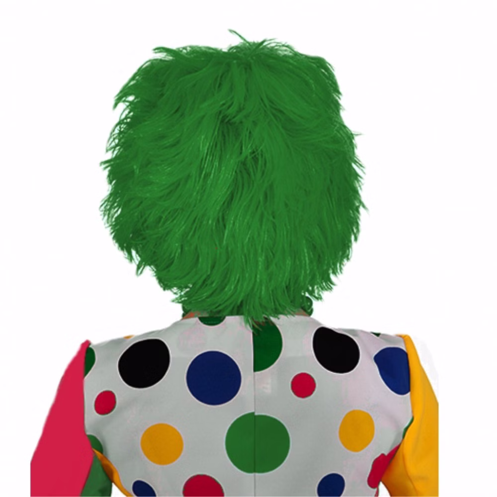Clown Perücke Grün Clownsperücke Witzbold für Erwachsene Kostüm-Zubehör Fasching Karneval Mottoparty Zirkus Perücke Clown Grün Clownsperücke für Erwachsene von Hinten