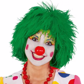 Clown Perücke Grün Clownsperücke Witzbold für Erwachsene Kostüm-Zubehör Fasching Karneval Mottoparty Zirkus Perücke Clown Grün Clownsperücke für Erwachsene von Vorne