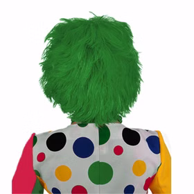 Clown Perücke Grün Clownsperücke Witzbold für Erwachsene Kostüm-Zubehör Fasching Karneval Mottoparty Zirkus Perücke Clown Grün Clownsperücke für Erwachsene von Hinten