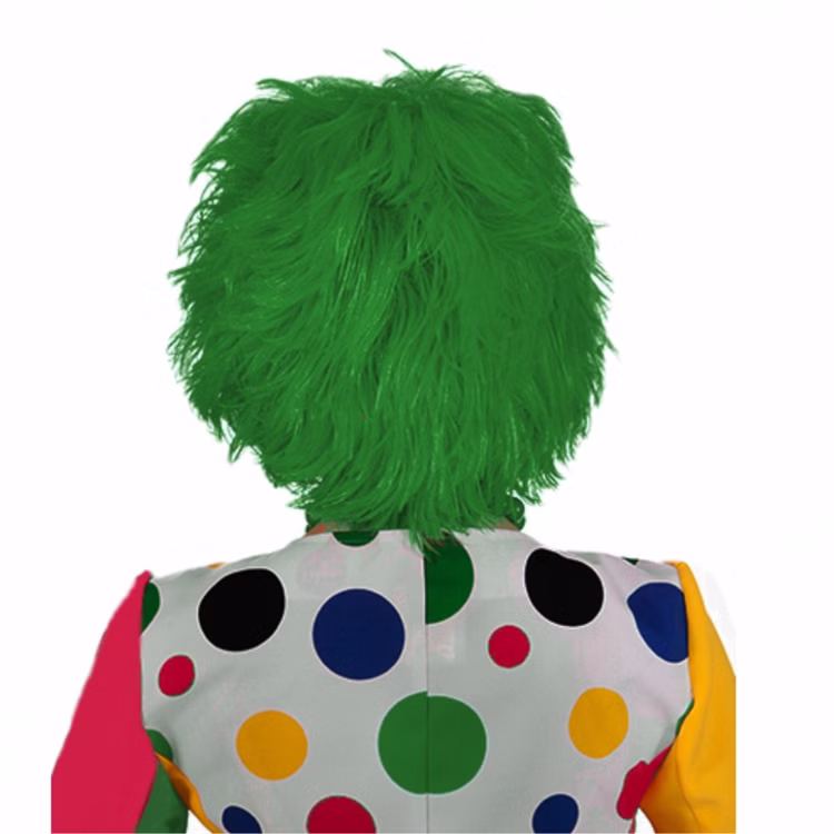 Clown Perücke Grün Clownsperücke Witzbold für Erwachsene Kostüm-Zubehör Fasching Karneval Mottoparty Zirkus Perücke Clown Grün Clownsperücke für Erwachsene von Hinten
